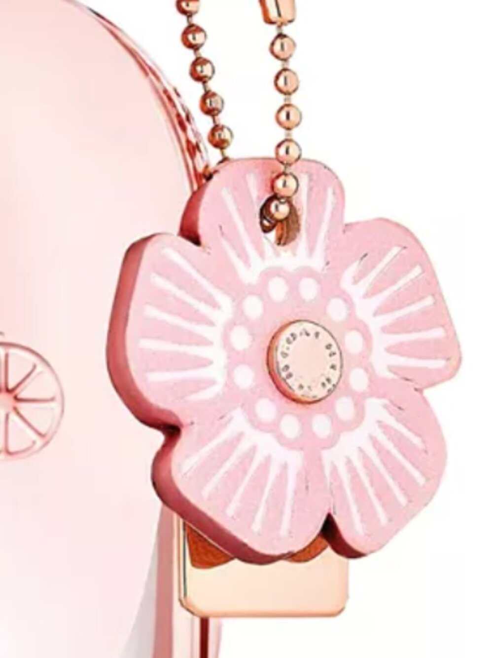 Coach Pink Floral & Mini Gold Hangtag Set NWOTs